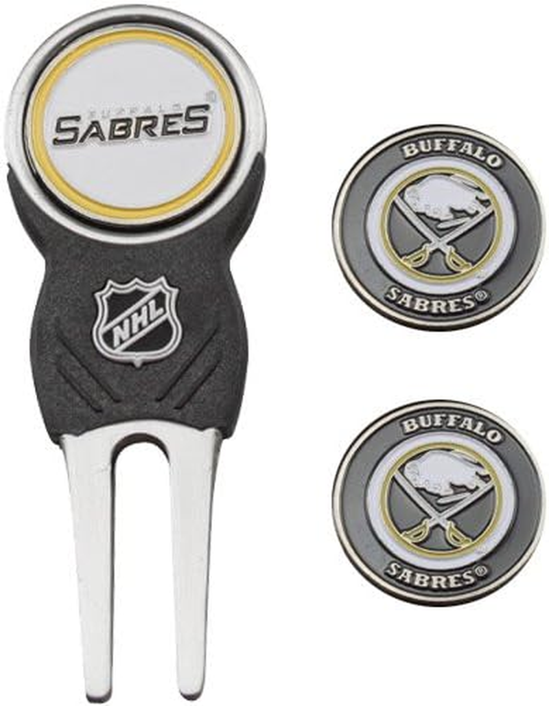 Team Golf NHL Divot Tool with 3 Golf Ball Markers Pack, Markers Are Removable Magnetic Double-Sided Enamel - New York Rangers, Multi Team Color image number 6