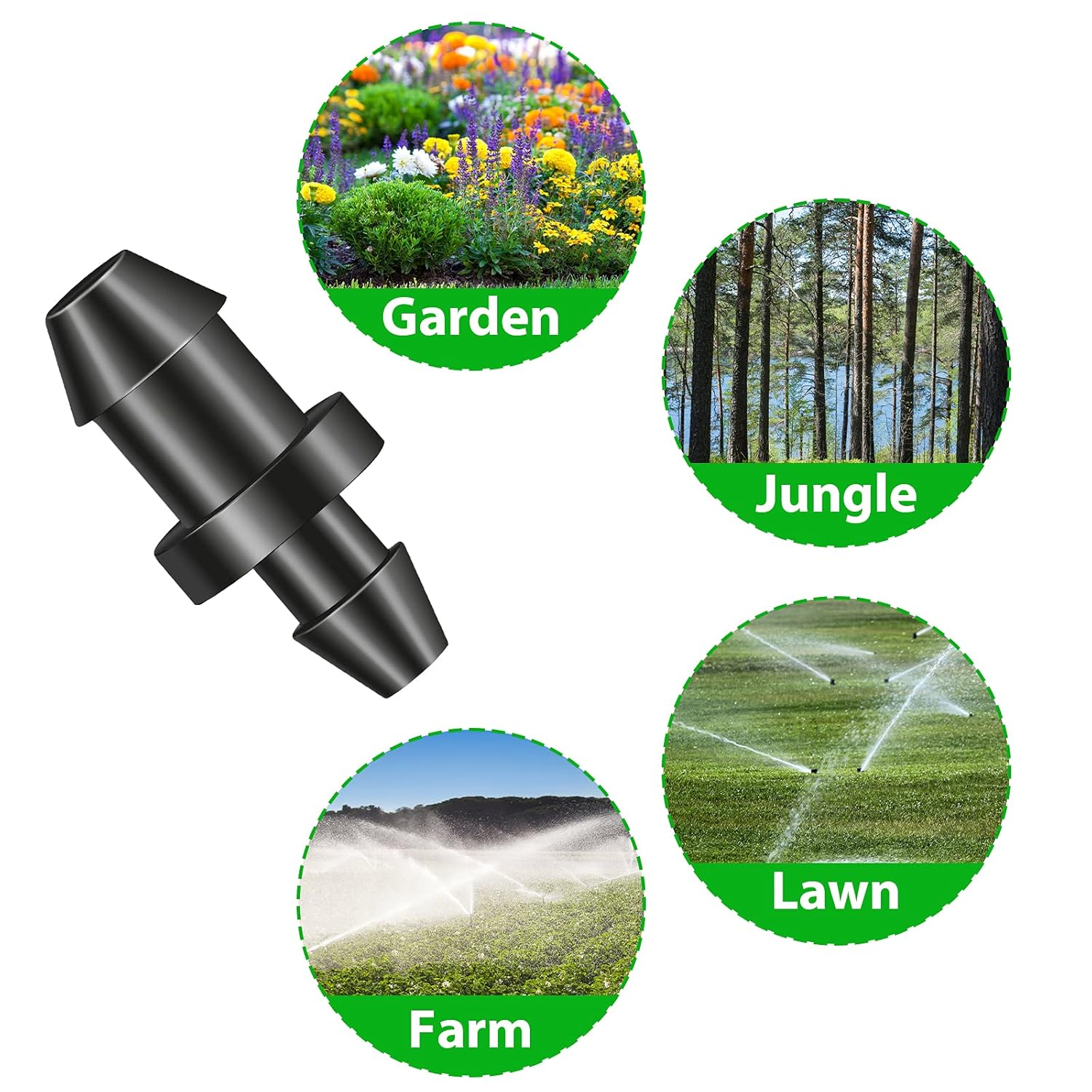 150 Pieces Drip Irrigation End Plugs Coolrunner Goof Plugs for Drip Irrigation Black Plug Drip Irrigation Tube End Closure Irrigation Garden Lawn Supplies image number 5