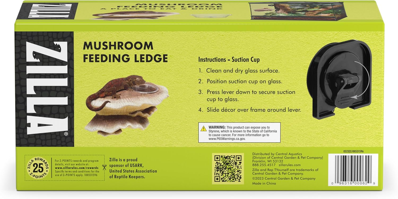 Zilla Vertical D&eacute;cor Mushroom Feeding Ledge One Size,Brown 9.5 In image number 5