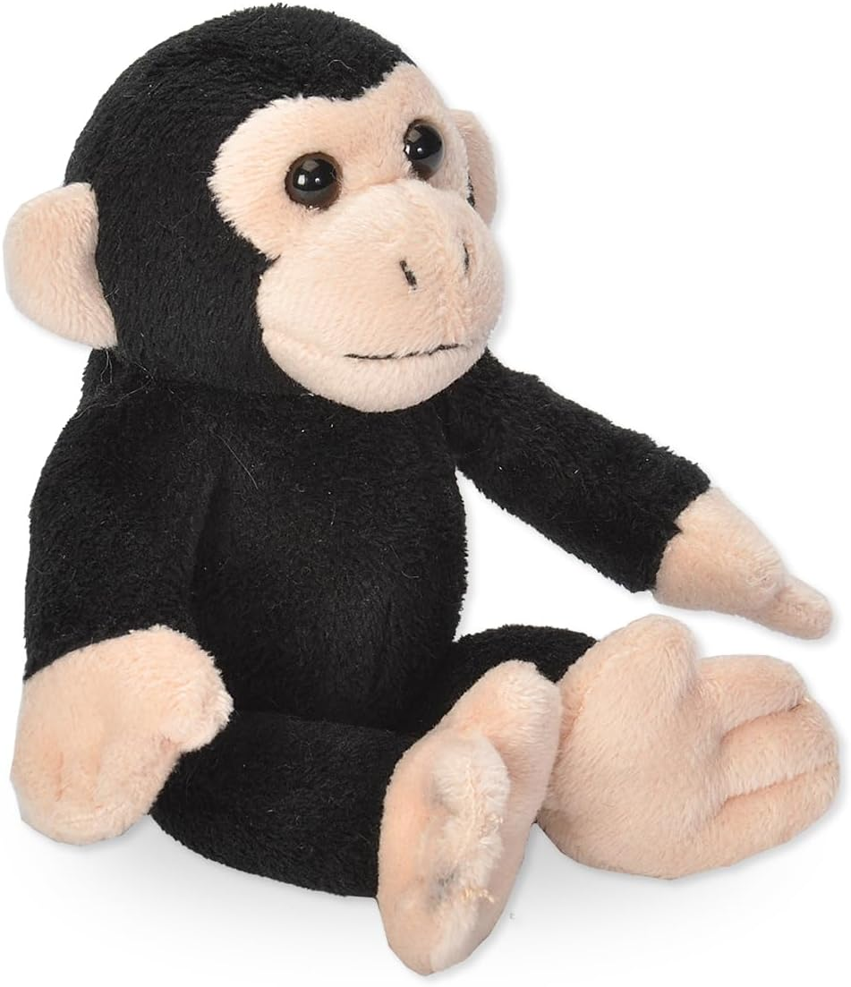 Wild Republic Pocketkins Eco Chimpanzee, Stuffed Animal, 5 Inches, Plush Toy, Made from Recycled Materials, Eco Friendly image number 1