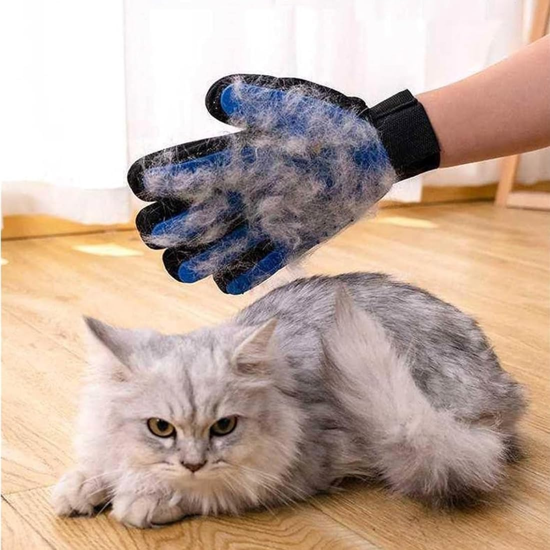 1 Pair of Grooming Glove Massage Dog Cat Cleaning Brush Bath Animals Massage Comb I Pet Brush Glove I Massage Brush I Cat Accessories Bathing and Massaging for Dogs and Cats image number 4