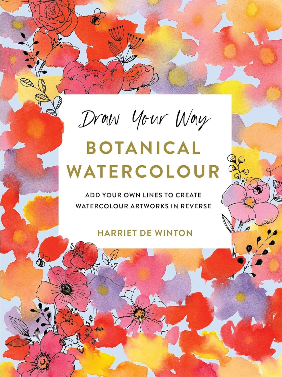 Draw Your Way: Botanical Watercolour: Add Your Own Lines to Create Watercolour Artworks in Reverse image number 1
