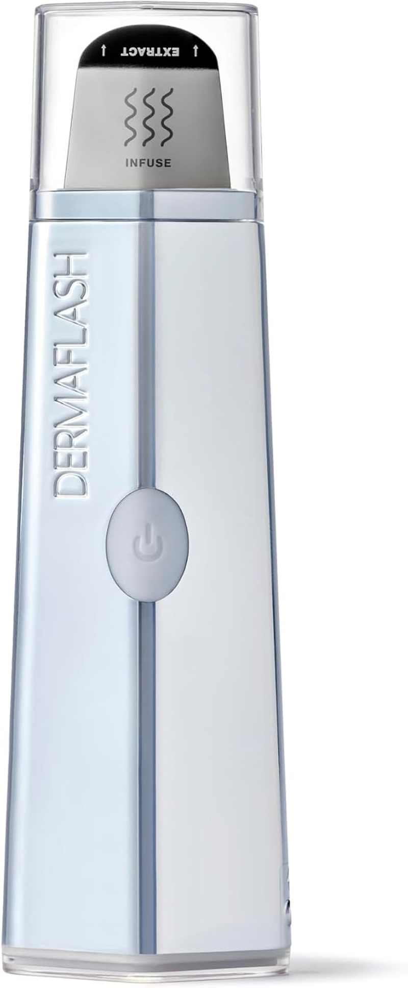 DERMAFLASH DERMAPORE+ Skin Care Device, Ultrasonic 2-In-1 Pore Extractor and Serum Infuser, Holiday Metallic image number 2
