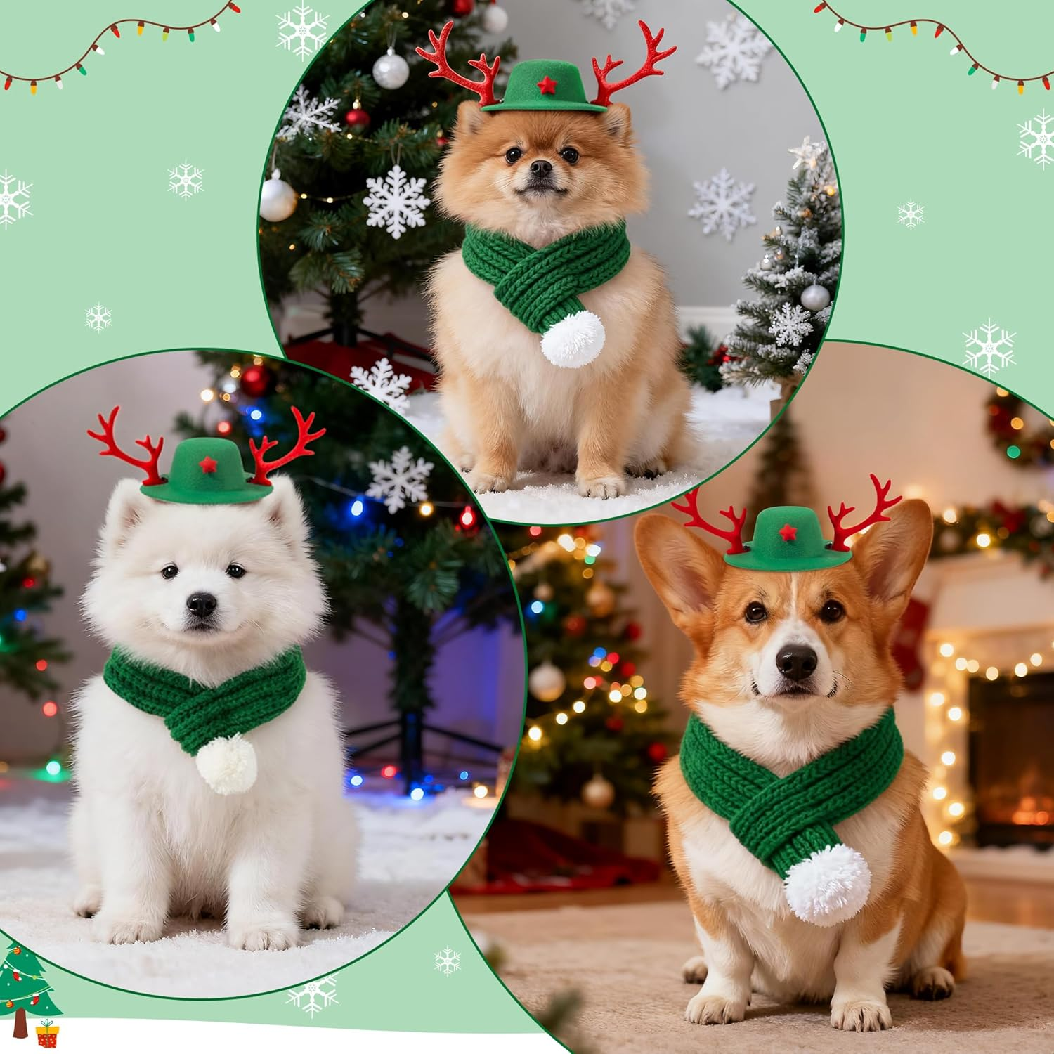 Christmas Dog Costume Green M image number 4
