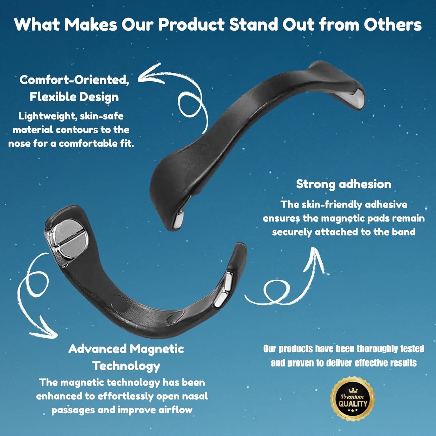 30 Day Supply Magnetic Nasal Strips - Breathing Nose Magnets, Nose Strip Magnetic, Open Airways, Improve Sleep Quality, Reduce Snoring and Mouth Breathing, Instant Congestion Relief. image number 5