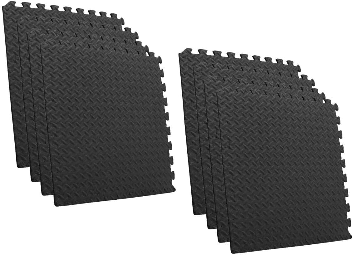 [8PCE] Ideer Life Eva Puzzle Mat &ndash; 4X2M, Black, Level up Your Workout with Durable & Non-Slip Surface - Ideal for Pilates, Gym & Home Equipment &ndash; 60 X 60 X 2.0Cm image number 3