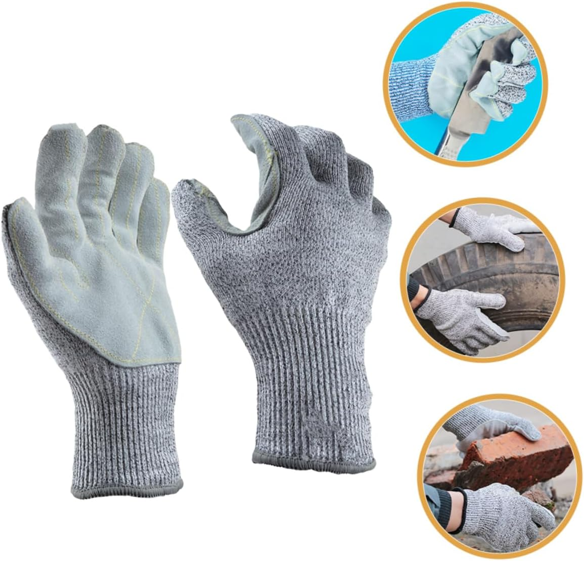 1Pair Collision Gardening Gloves Cut Resistant Wear Resistant Lightweight Outdoor Work Gloves for Gardeners Comfortable Fit for Pruning and Work image number 6