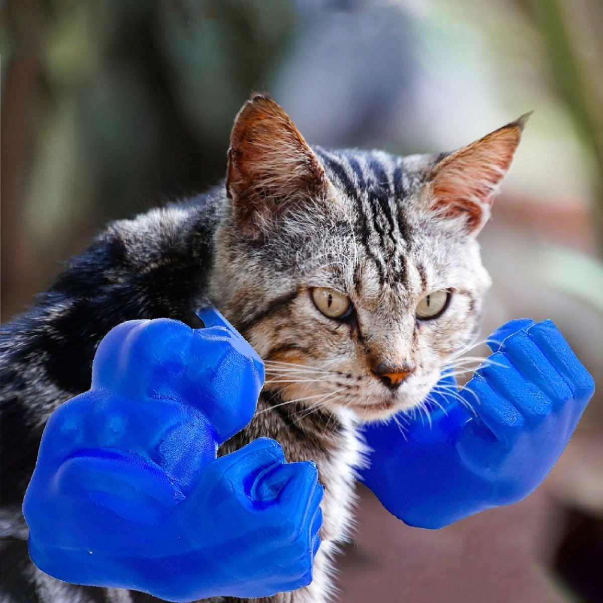 1Pcs Wezxrauo Funny Pet Muscle Arms for Cats, 3D Printed Adjustable Cat Neck Costume with Superhero Biceps for Birthday Party Cosplay, Halloween & Christmas Pet Supplies image number 2