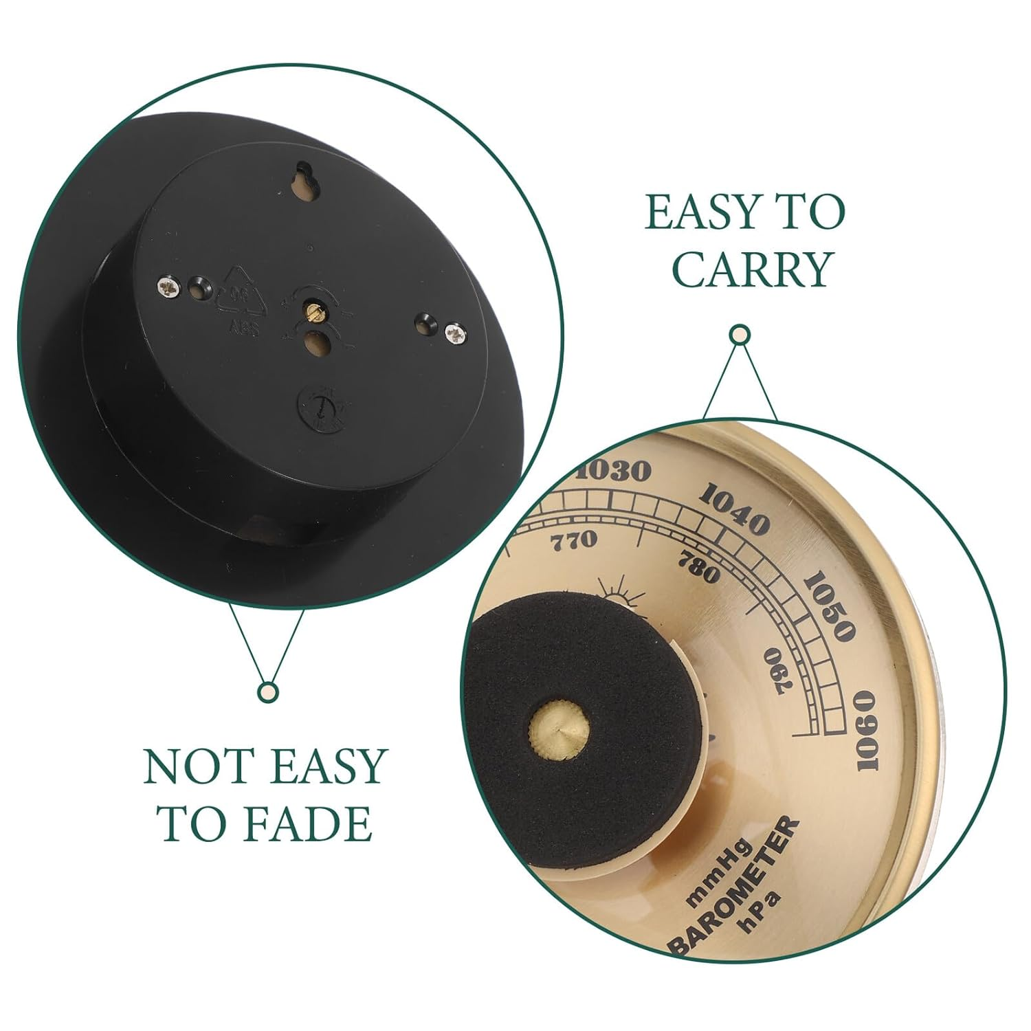 COHEALI Weather Station Barometer Thermometer Hygrometer Accurate Analog Atmospheric Pressure Gauge for Home Office Bedroom Indoor Climate Monitor with Temperature and Humidity Measurement image number 2