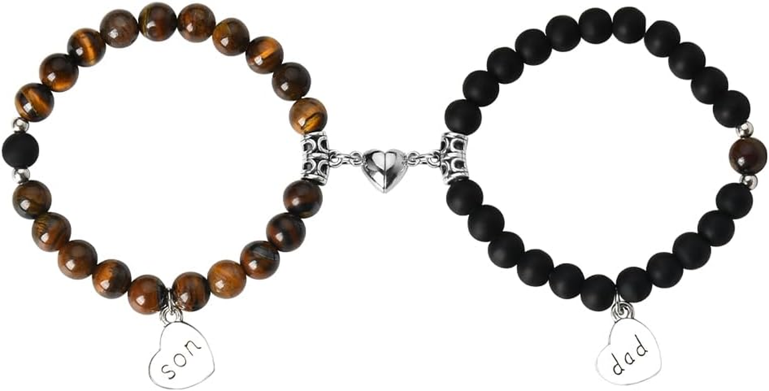 Matching Heart Bracelet for Daughter Mom Son Dad Gifts for Father Mothers Day Gifts from Daughter