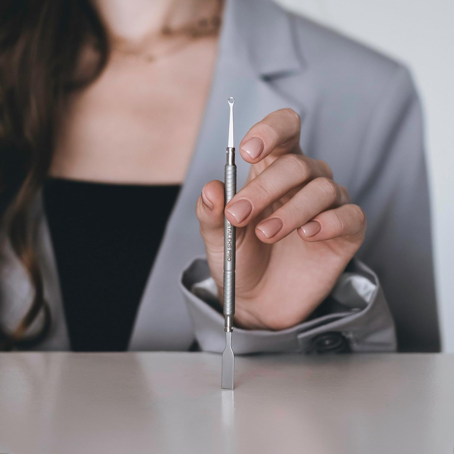 Cuticle Pusher Manicure Straight Flat + Loop Pusher SMART 80/1 Staleks Pro Pedicure Spatula image number 4