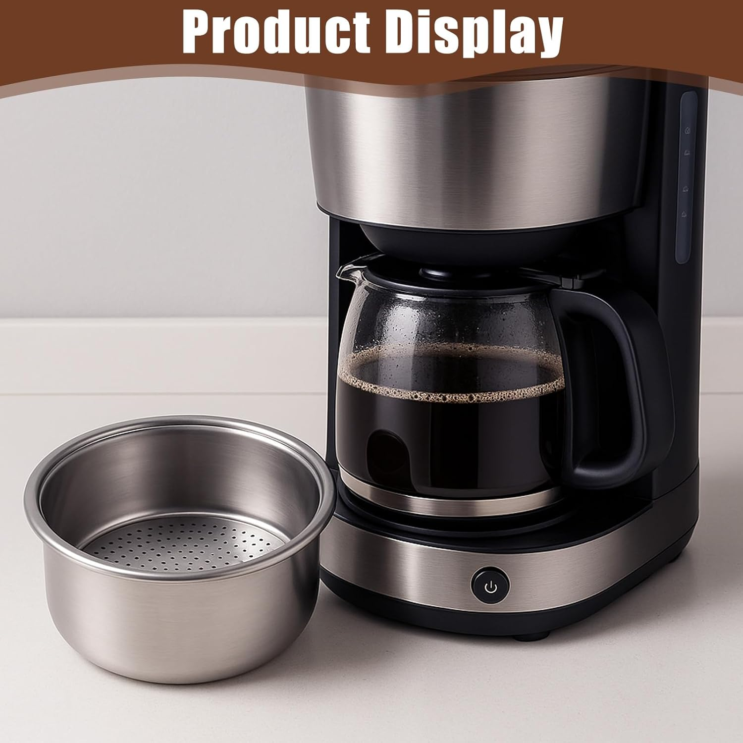 Convex Filter Basket 51 Mm, 16-18 G Stainless Steel Portafilter Basket Compatible with Delonghi La Specialista and Dedica, Precision Filter Strainer for Espresso Machines (H26) image number 6