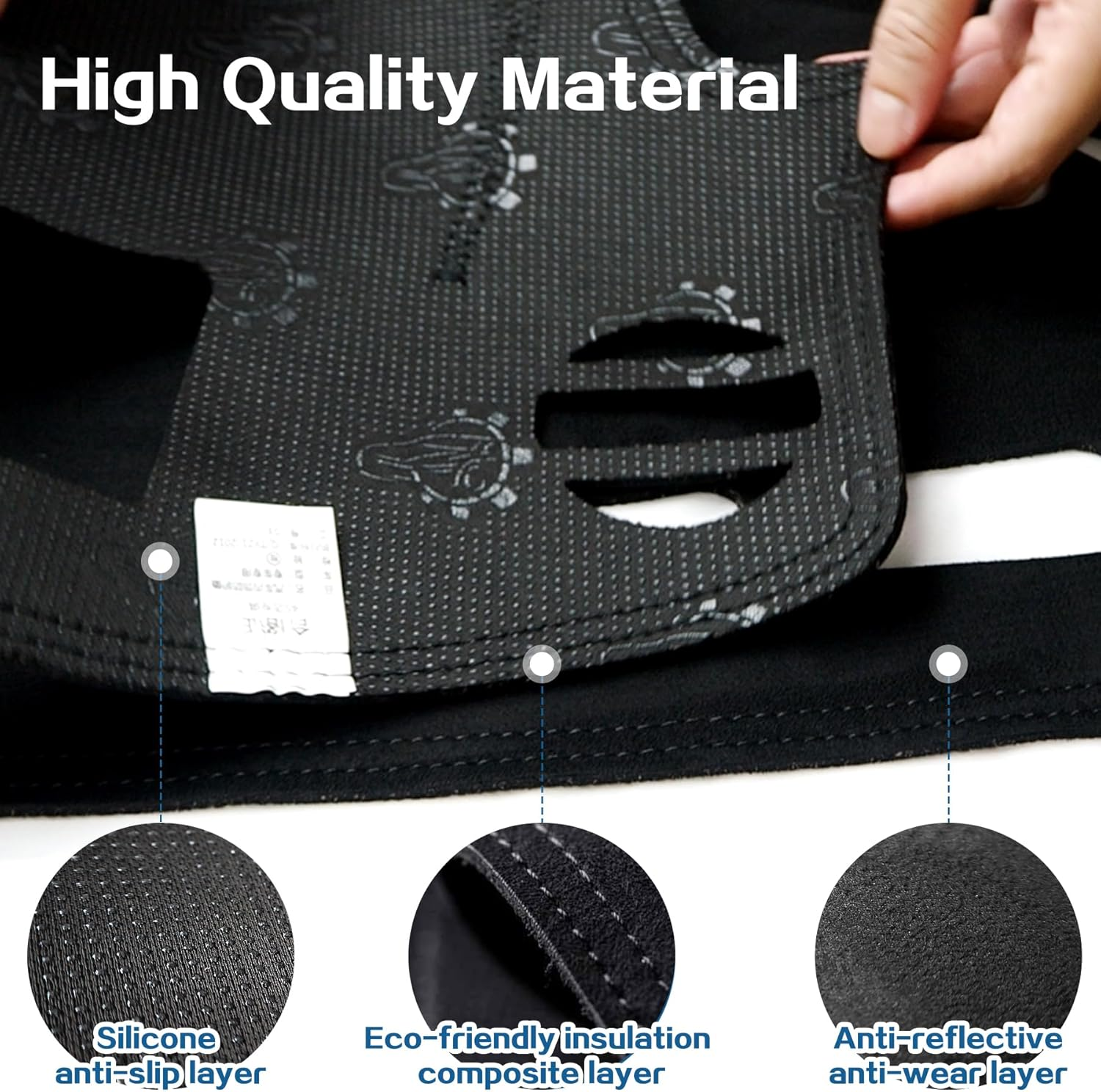 Dashboard Cover Dash Mat for Toyota Prado 250 Series with HUD 2025-2024 Non-Slip Suede Dashboard Pad Anti-Glare Sun Shade Protection Interior Accessories image number 1