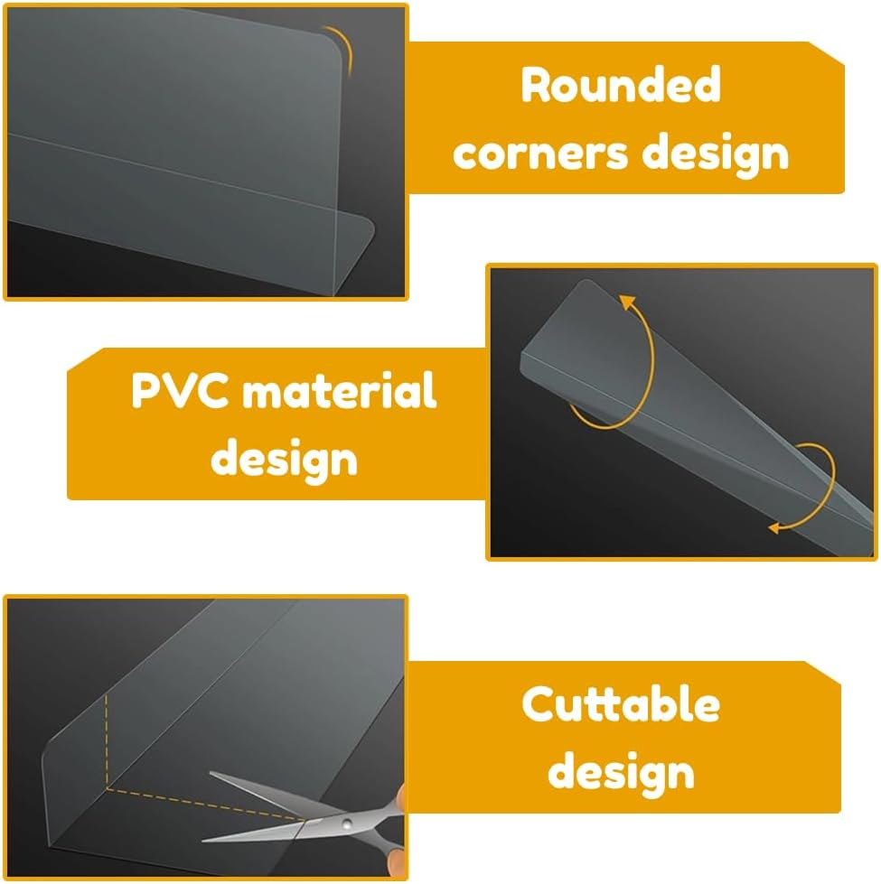 Clear under Couch Blocker,4Pack Gap Bumper Toy Blocker for under Furniture,Couch Guards for Bottom Gap,Prevent Things Going under Bed or Sofa (50Cm*5Cm*8Cm) image number 5