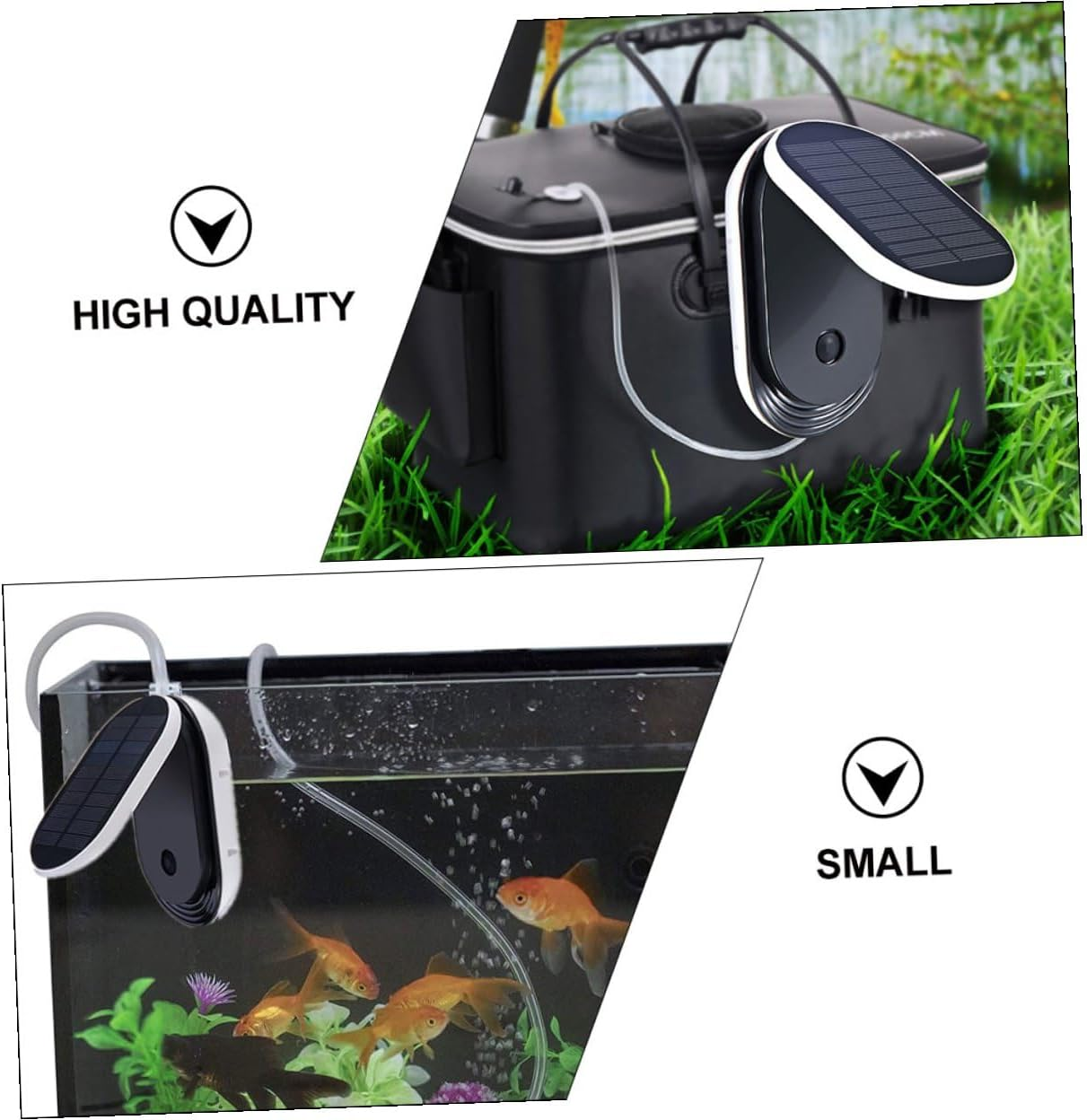 UKCOCO Solar Oxygen Aerator Pump with Copper Core and Built Lithium Battery Portable Hydroponic and Air Pump for Outdoor Use Wear-Resistant Emergency Oxygen Supply image number 3