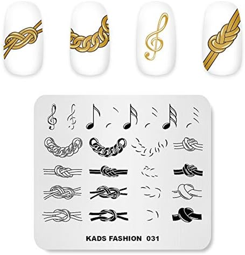 Nail Art Stamping Plate Stamp Model Picture Music Note Chain Knot Pattern Nail Art Stamper Nail Polish DIY Tool image number 2