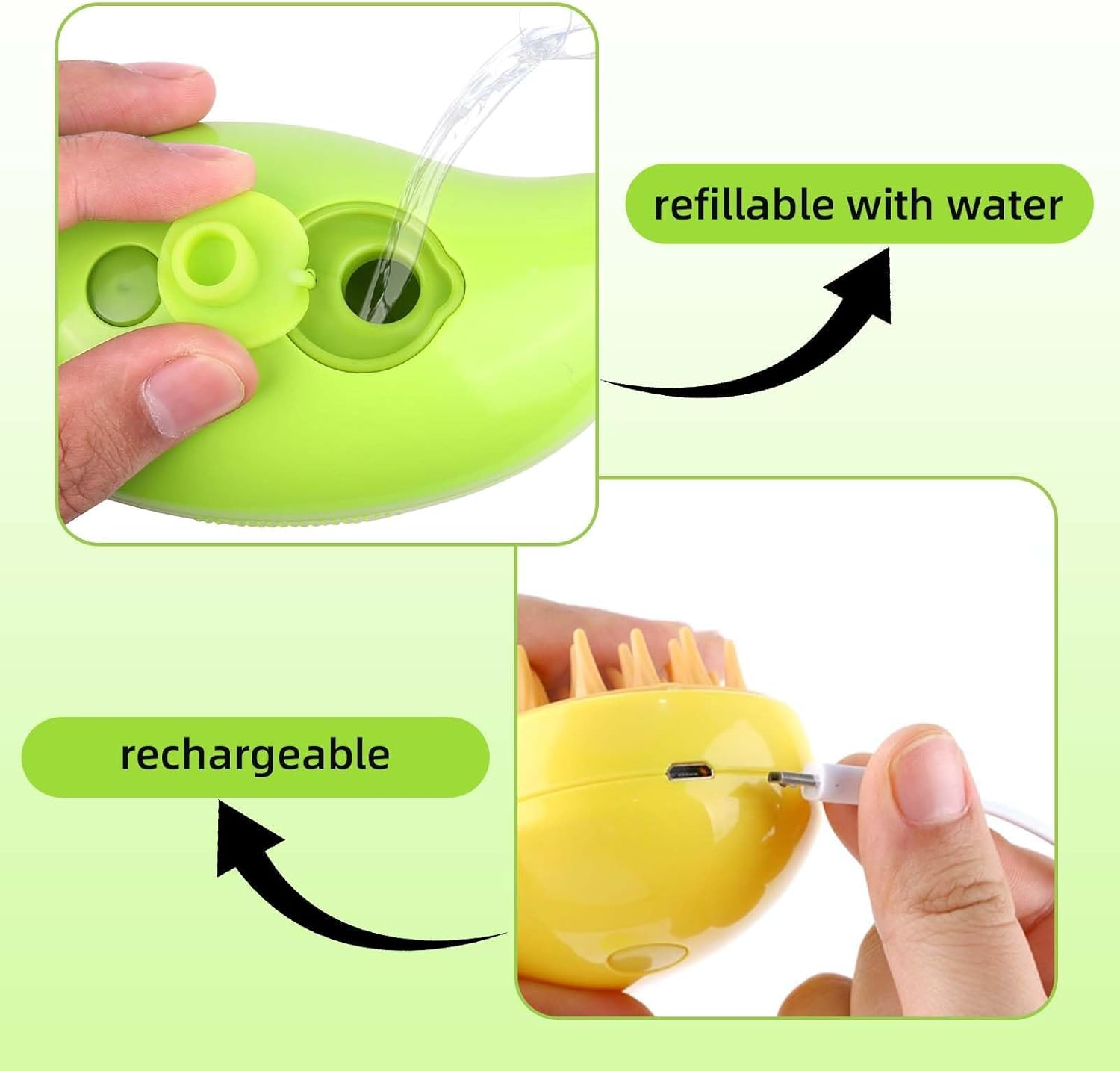 DONGTATA 3 in 1 Cat Dog Steamy Brush Steam Grooming Brush Pet Hair Removal Comb for Massage Cat Dog Comb for Grooming Cat Hair Brush Cat Brush Soothing Body image number 6