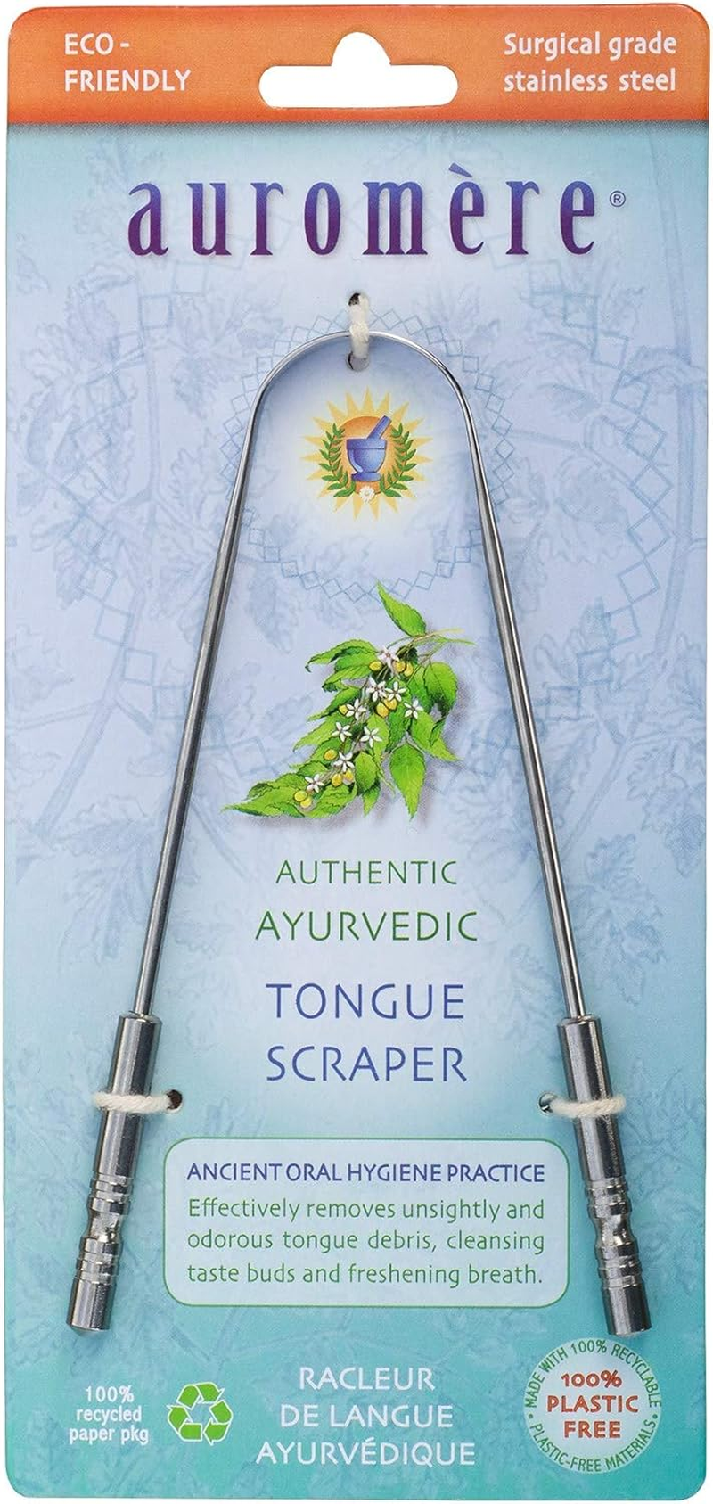 Auromere Stainless Steel Ayurvedic Tongue Scraper image number 5