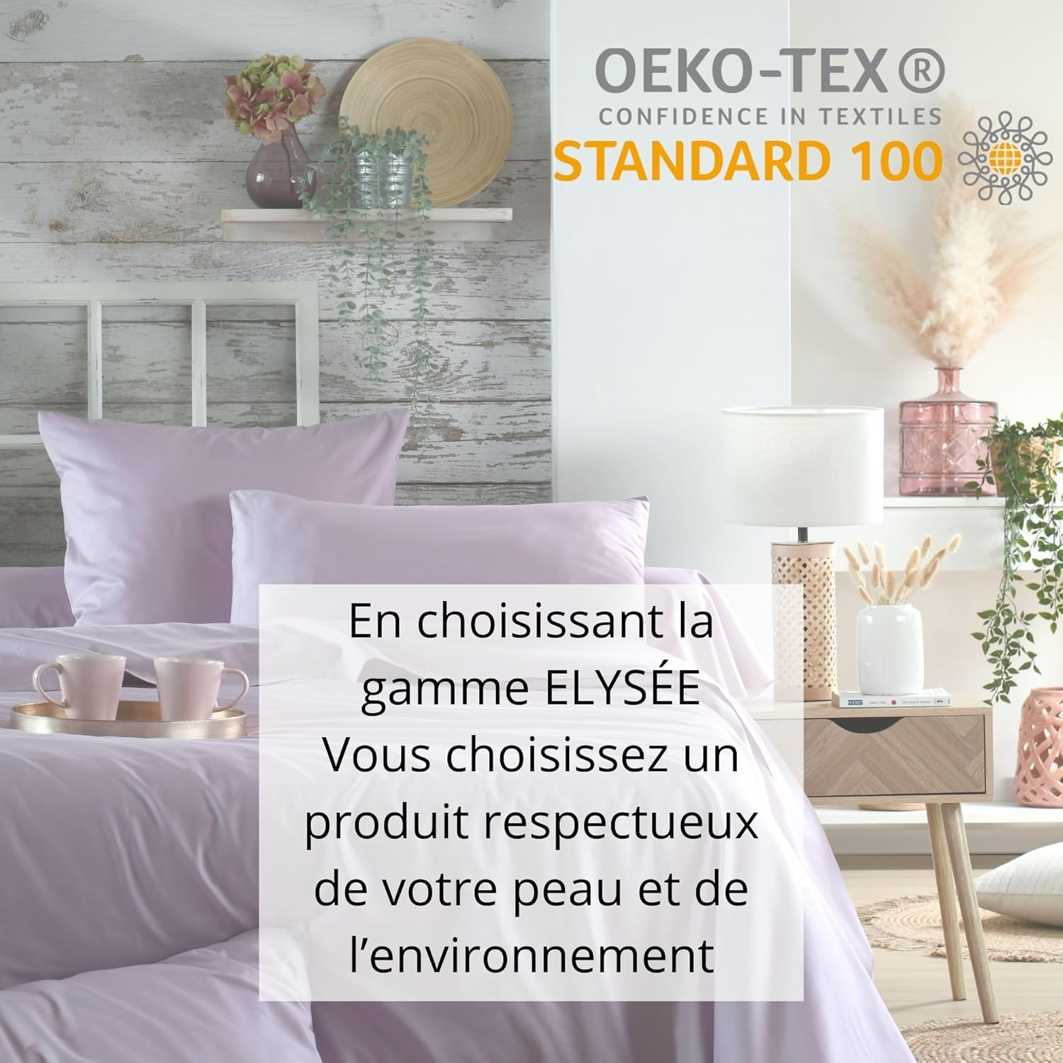 STOF Duvet Cover - Size 260 X 240 Cm - Quality Cotton Percale - 100% Cotton, Oeko-Tex Certified - Parma Colour - Elys&eacute;e Model - Bed Linen for House, Double Bed - 2 People image number 2