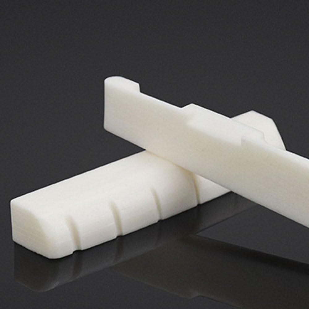 String Acoustic Guitar Bone Saddle,Armastuse 4 Pcs 6 String Acoustic Guitar Bone Bridge Saddle Guitar Saddle 72Mm and Nut 43Mm Bone Nut Top Folk Pillow Folk Bottom Pillow,For Acoustic Guitar image number 2