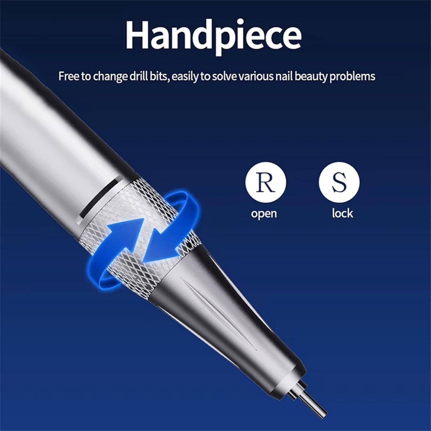 Bouzaak 45000RPM Electric Nail Drill - Diamond Shiny Nail File Kit with Back Clip & Base for Acrylic Gel Nail Manicure Pedicure image number 3