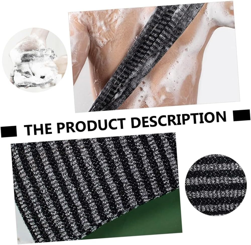 Exfoliating Body Scrubber，2 Pack Back Scrubber for Shower Bath, Japanese Scrub Wash Cloth, Exfoliating Washcloth Towel for Men Women, Body Exfoliator Loofah Luffa Sponge Net Rag Back Washer (Streaks & Pink) image number 5