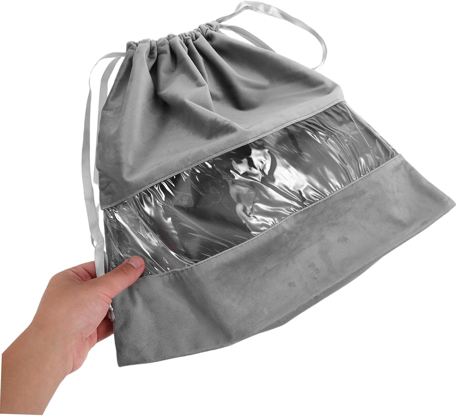 Transparent Drawstring Hair Dryer Bag Multifunctional Travel Organizer Pouch for Hair Tools Clothes and Small Items Dustproof Lightweight Storage for Home Go image number 1