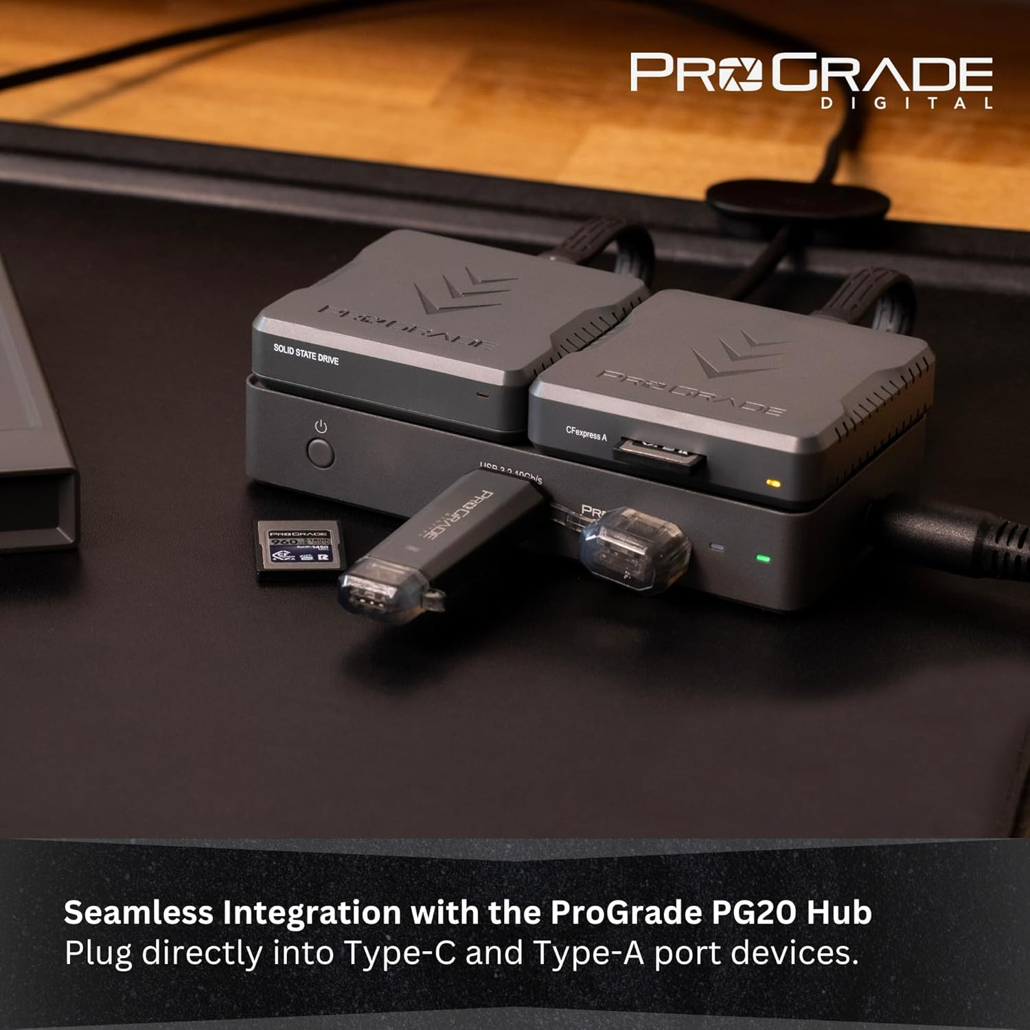 2TB Ultra-Portable SSD, USB-C and USB-A 3.2 Gen 2, Read and Write 1000Mb/S by Prograde Digital (PG30) image number 3