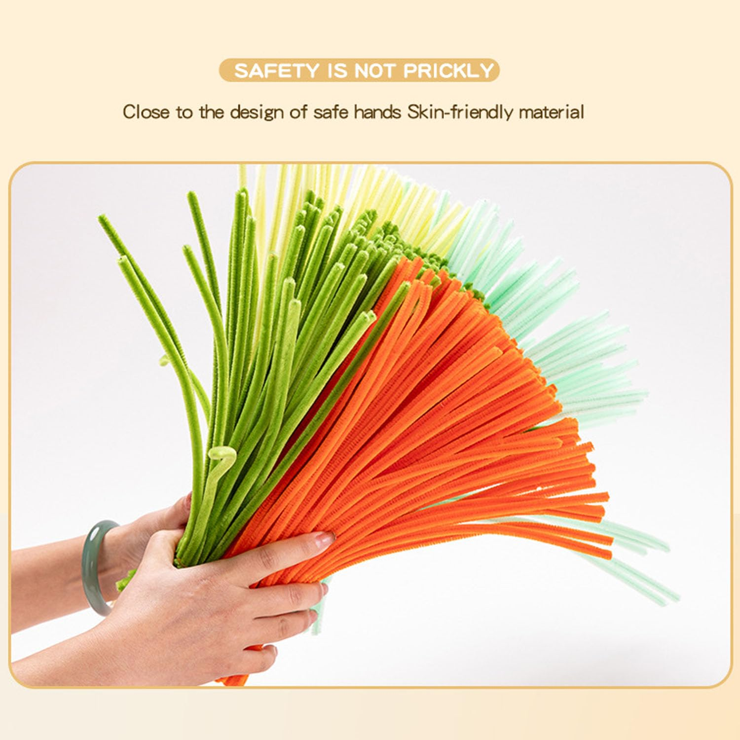 Shengsenfu 200 PCS Thick Pipe Cleaners for Crafts, Fuzzy Chenille Stems in 10 Pastel Colors, Assorted Colored Art Supplies for Kids & Adults, Creative Decorations, Handmade Projects (Bright Colors) - Bright Colors image number 6