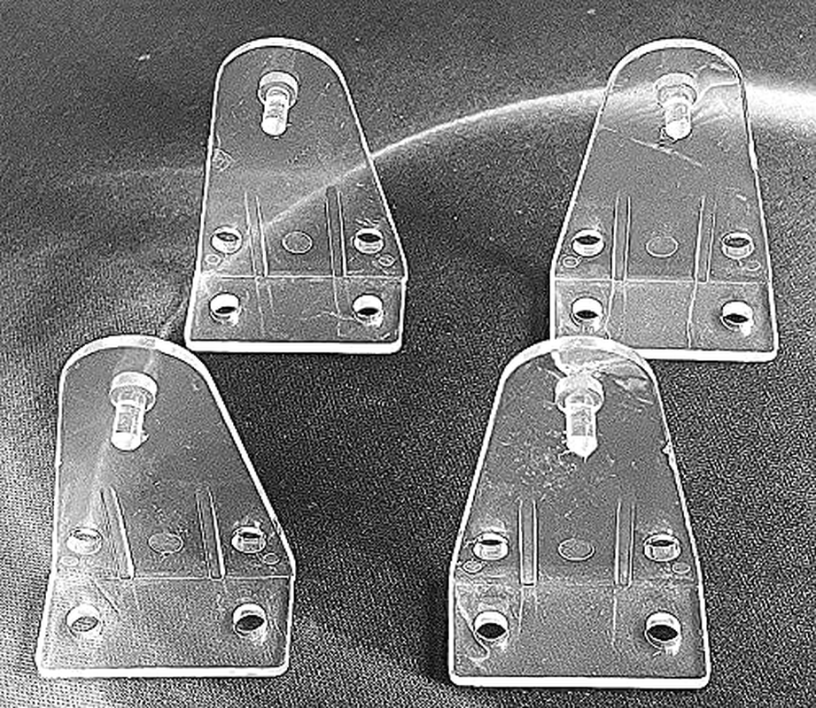 4Pcs Hold down Brackets Clear Color Bottom Rail Hold Clips for 2Inch High Profile Blinds