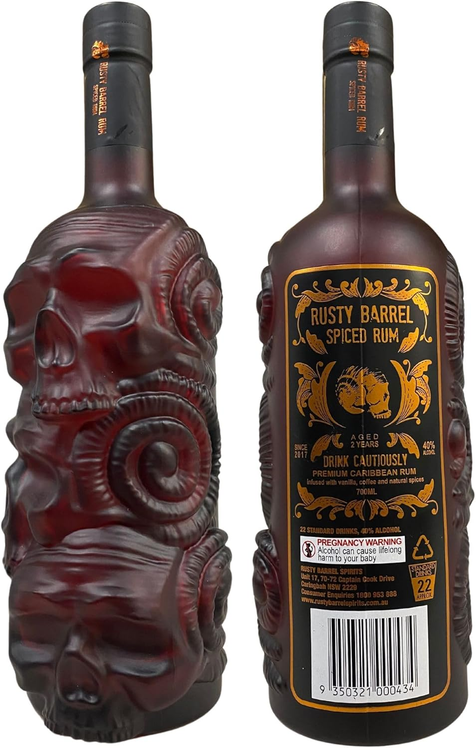 Rusty Barrel Spiced Rum 700Ml - Aged 5 Years - Premium Caribbean Rum Infused with Coffee, Vanilla, Cocoa, Orange Peel, Cinnamon & Other Spices. image number 3