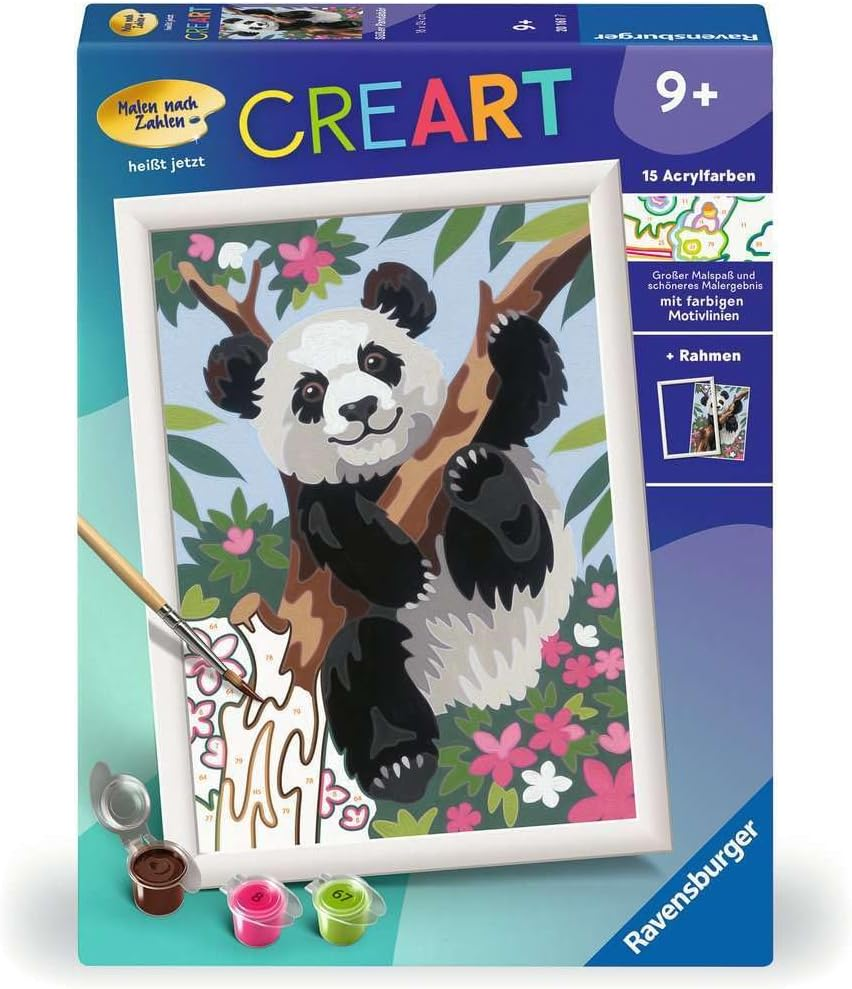 Ravensburger Malen Nach Zahlen 20161 - S&uuml;&szlig;er Pandab&auml;r - Kinder Ab 9 Jahren image number 1