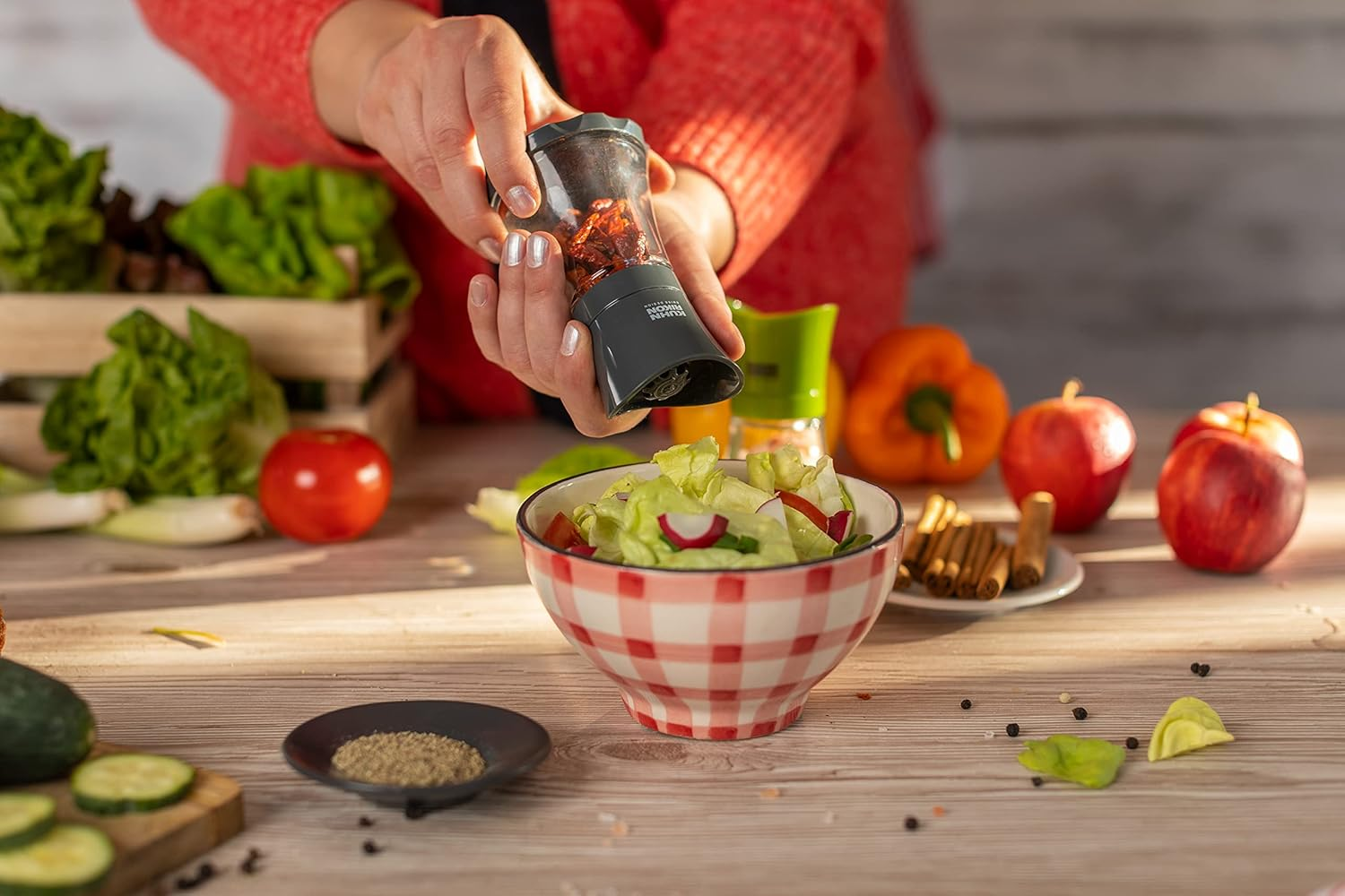 KUHN RIKON Mini Vase Grinder, Grey, Plastic,12 X 12 X 8 Cm - Gray image number 2