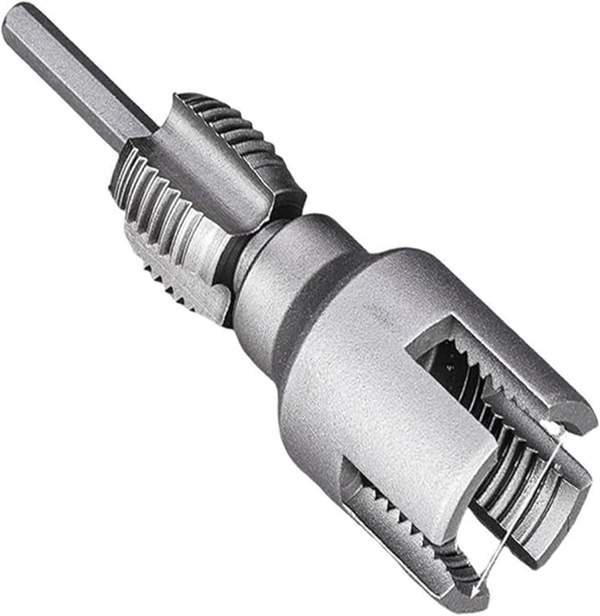 Roczential Integrated Internal & External Pipe Threading Tool, Electric Drill Compatible PVC Pipe Threader Kit, PVC Pipe Threader Set, Garden Hose Thread Die 1/2" 3/4" 1" for Electric Drill(1/2") image number 2