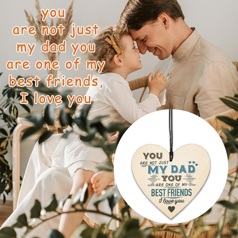 Dad Gifts for Fathers Day Decorative Signage Dad Birthday Gifts from Daughter Son I Love You Dad Signs for Home Decor Daddy Ornaments for Dad Father Wall Hanging Decorative Plaques Dad Decorations - Burlywood Grandad Plaque image number 2