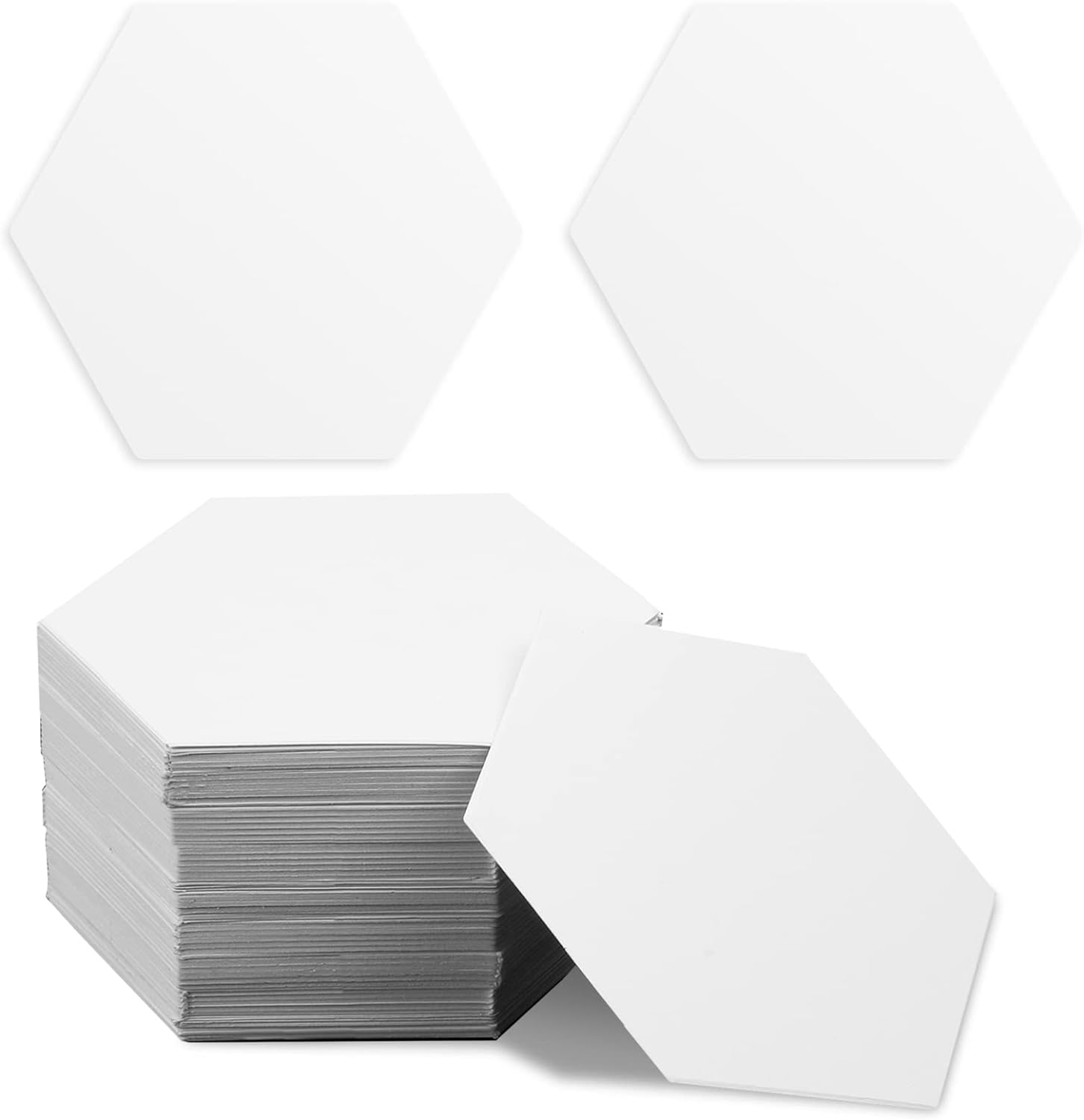 300Pcs Hexagon Paper Piecing Template, 1 Inch Paper Piece Templates Hexagon Paper Piecing Shapes for Quilting Supplies for Splicing Patchwork image number 3