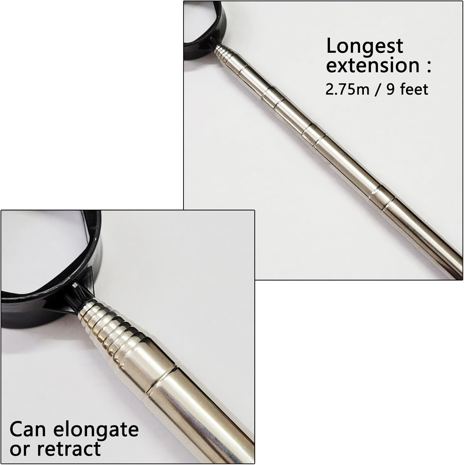 9 Feet Aluminum Alloy Golf Ball Retriever Telescopic Black for Water Golf Ball Picker Grabber Golf Accessories image number 6