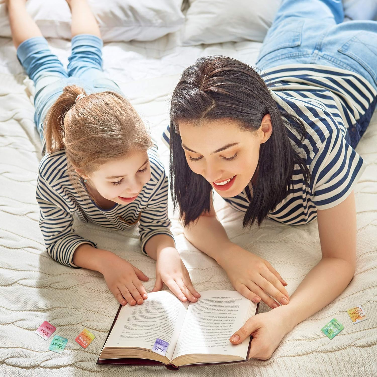 Dianelhall 96 Pieces Bible Verse Magnetic Bookmarks 16 Styles Christian Magnet Book Markers Inspirational Motivational Encouraging Magnetic Page Clip for Women Men School Office Supplies image number 3