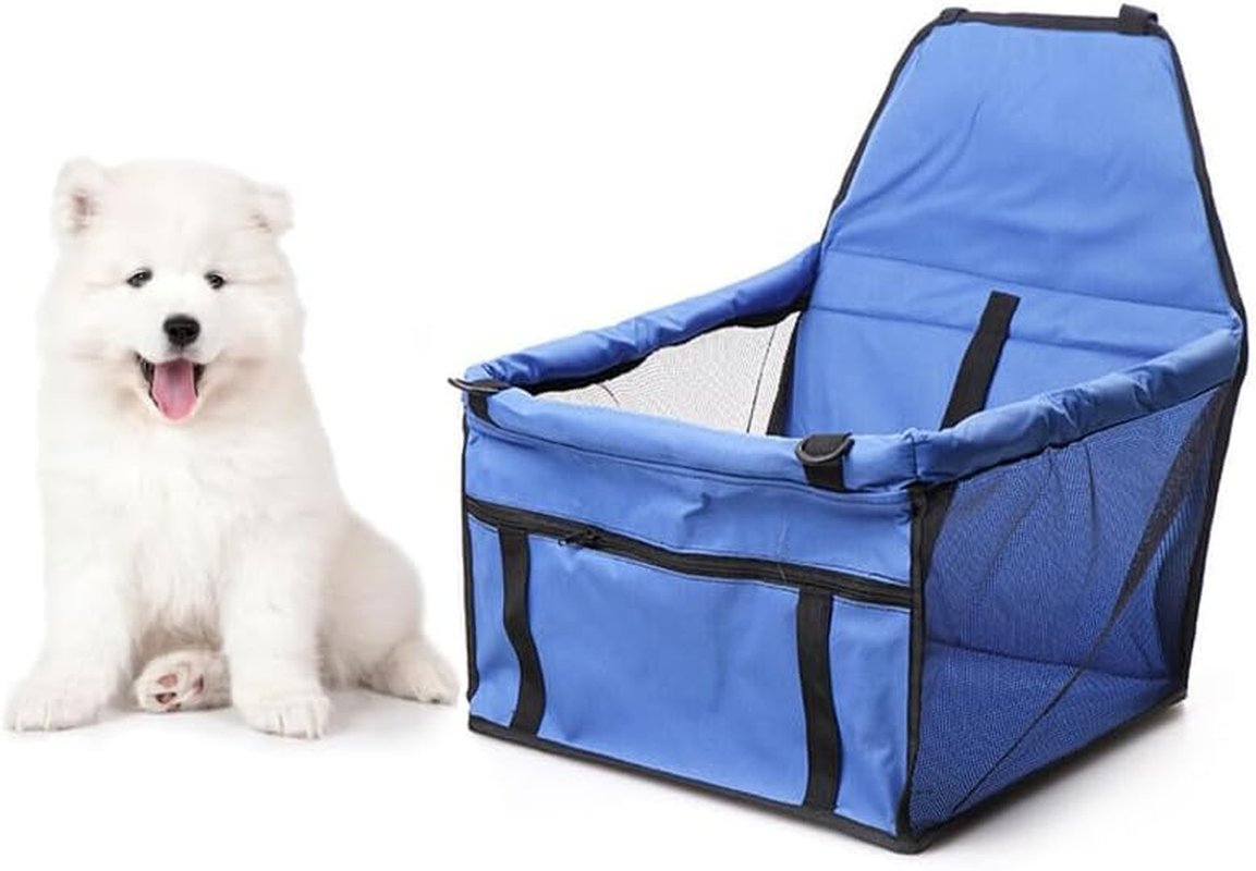 Pet Car Booster Seat Puppy Cat Dog Auto Carrier Travel Protector Safety Basket - 40X30X25Cm, Durable 600D Oxford Fabric, PVC Mesh Safety Basket for Pets, Ideal for Travel & Car Trips