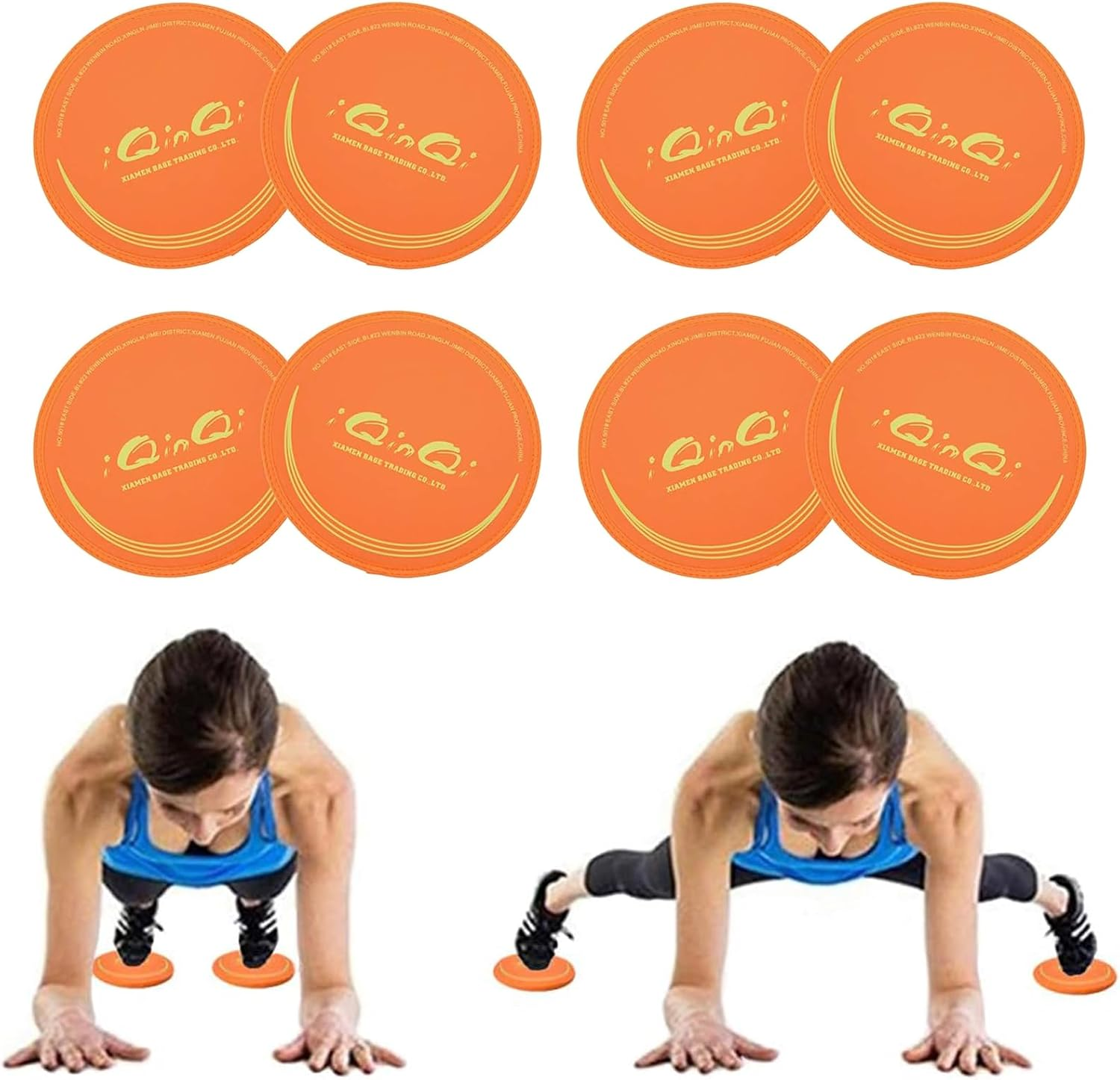 Exercise Gliding Discs 2 Pcs Core Sliders Use on Hardwood Floors Abdominal Total Body Workout Equipment for Gym, Home, Travel