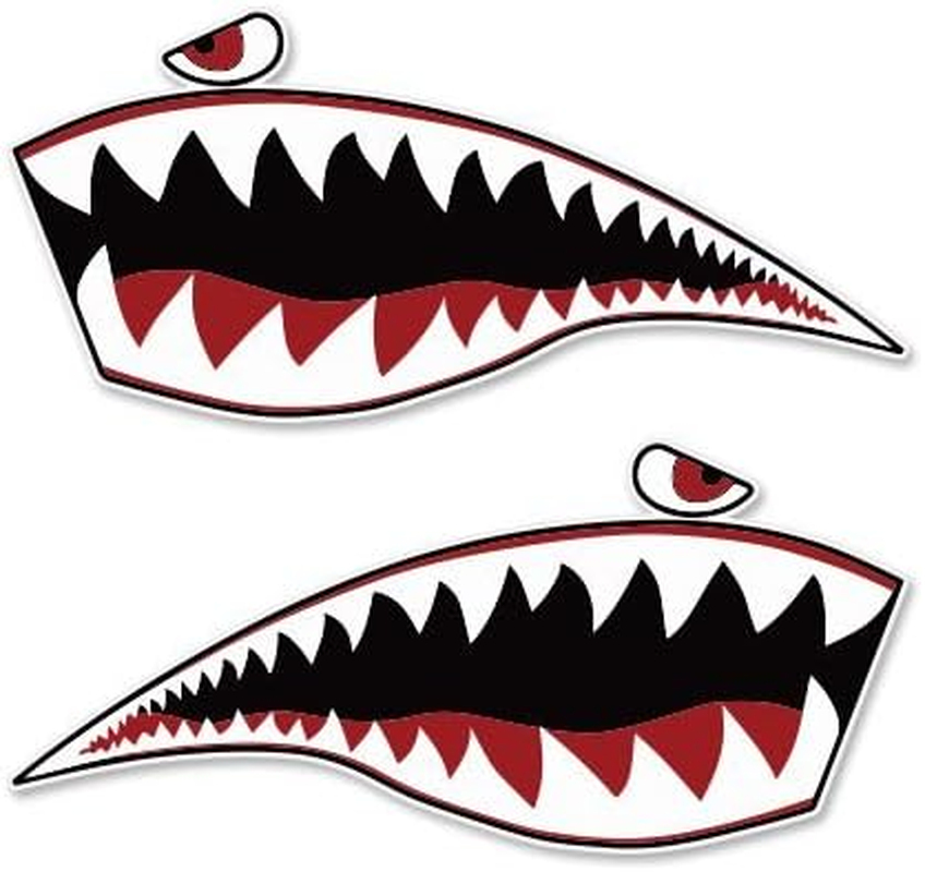 Warhawk Shark Tiger Vinyl Sticker - Select Size image number 1