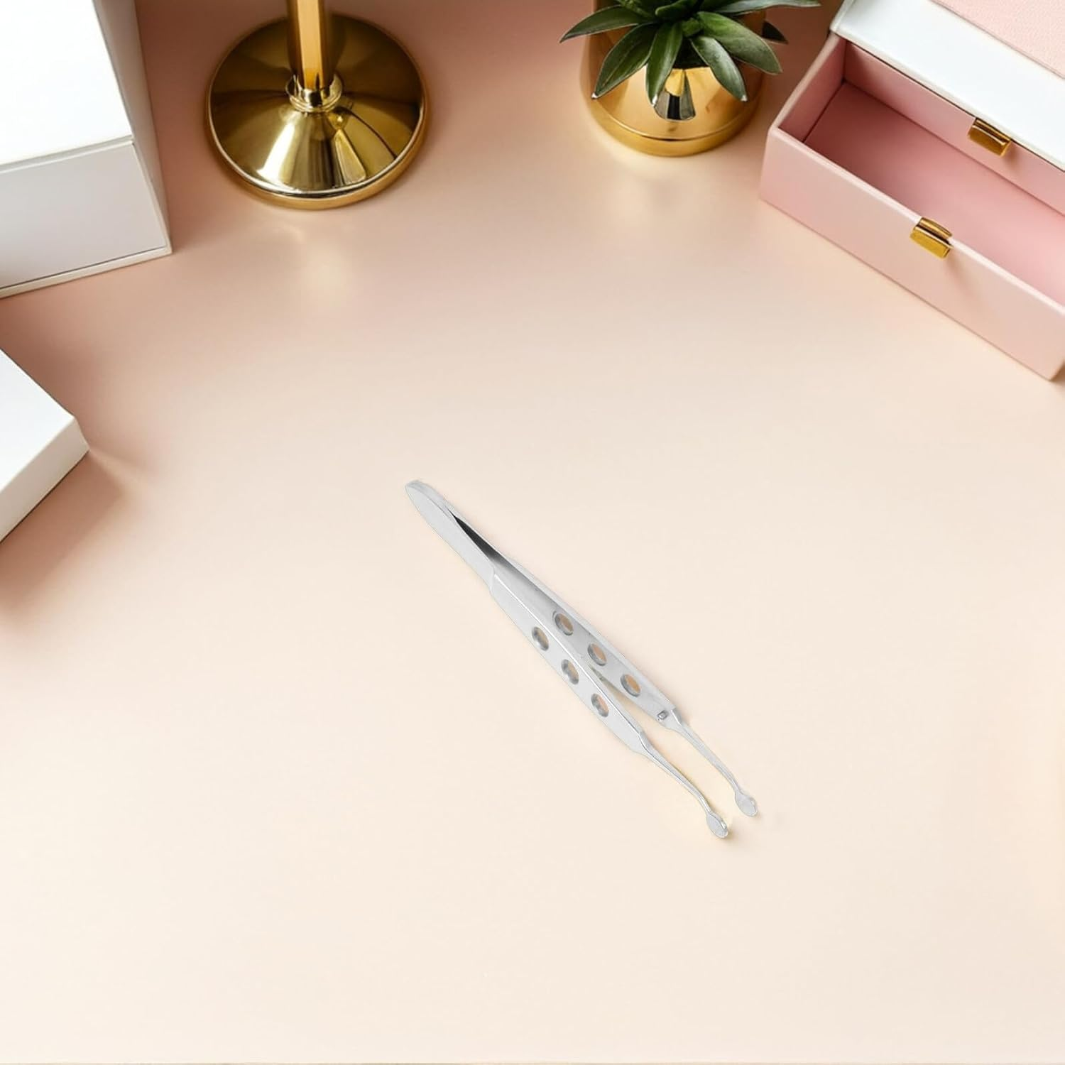 Beavorty 2Pcs Meibomian Gland Massage Forceps round Tip Stainless Steel Eyelid Care Tools for Dry Eyes Home Use image number 5