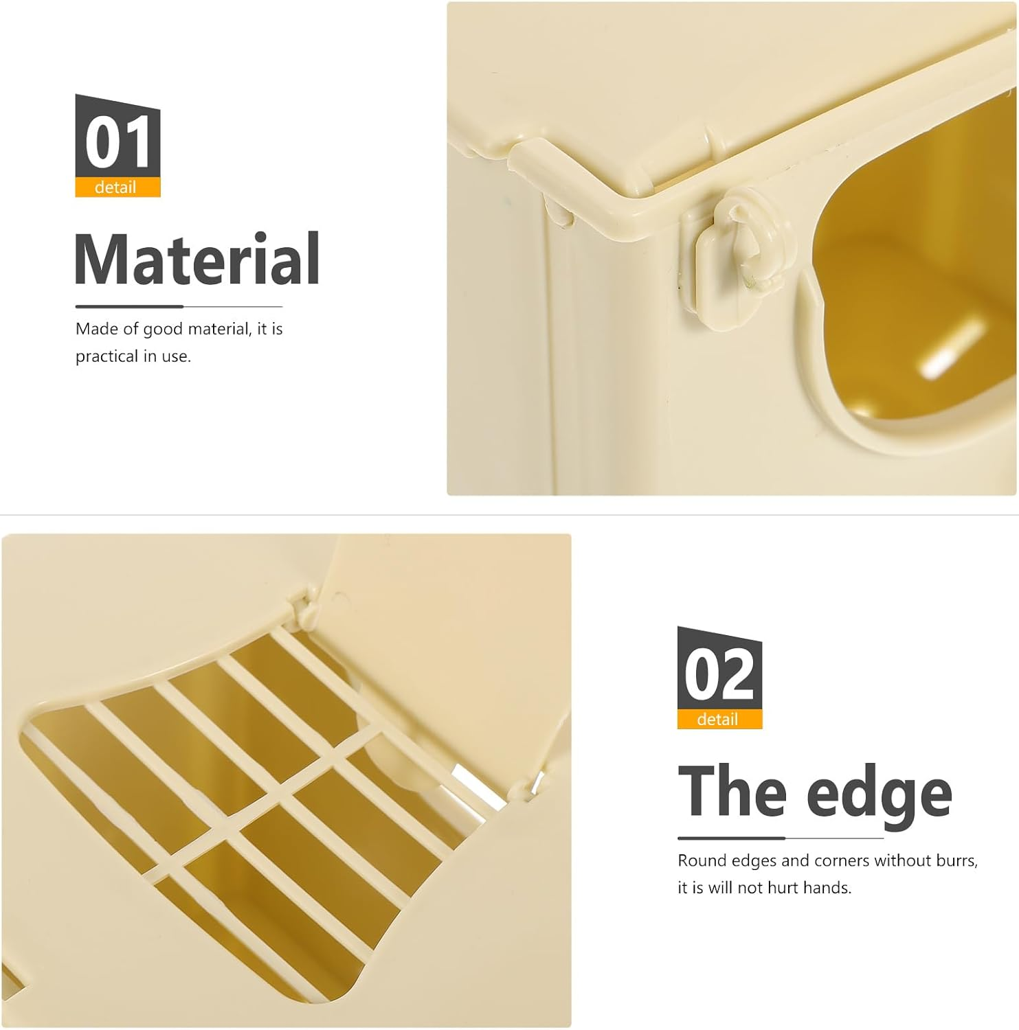 Zerodeko 4Pcs Plastic Bird Breeding Box Nesting Box for Parakeets and Lovebirds Easy Clean Hatching Hut with Perch for Finches and Sparrows image number 4