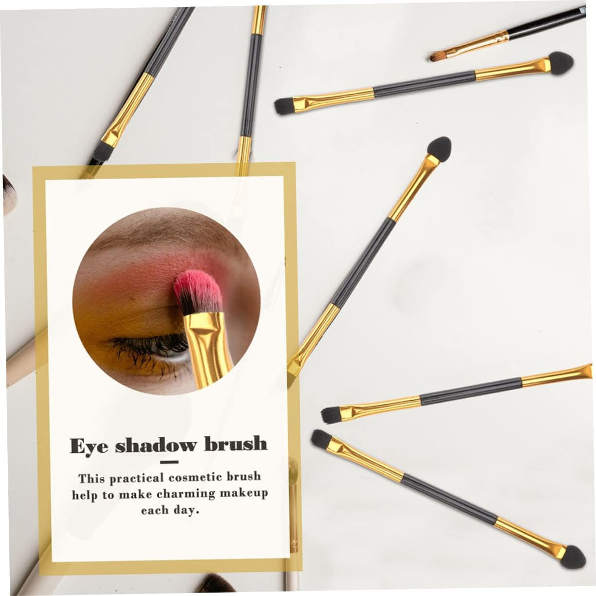 ARTSEWPLY 20Pcs Double-Ended Eyeshadow Brush Makeup Brush Set Professional for Women Eye Shadow Application and Beauty Supply