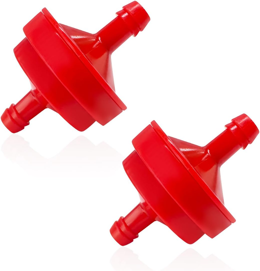 2 PCS Gas Fuel Filter, Lawn Mower 1/4" Inline Gas Fuel Filter, Replacement for OEM Number BS 298090S Fuel Filters 150 Micron for Engines without Fuel Pump, Car Accessories