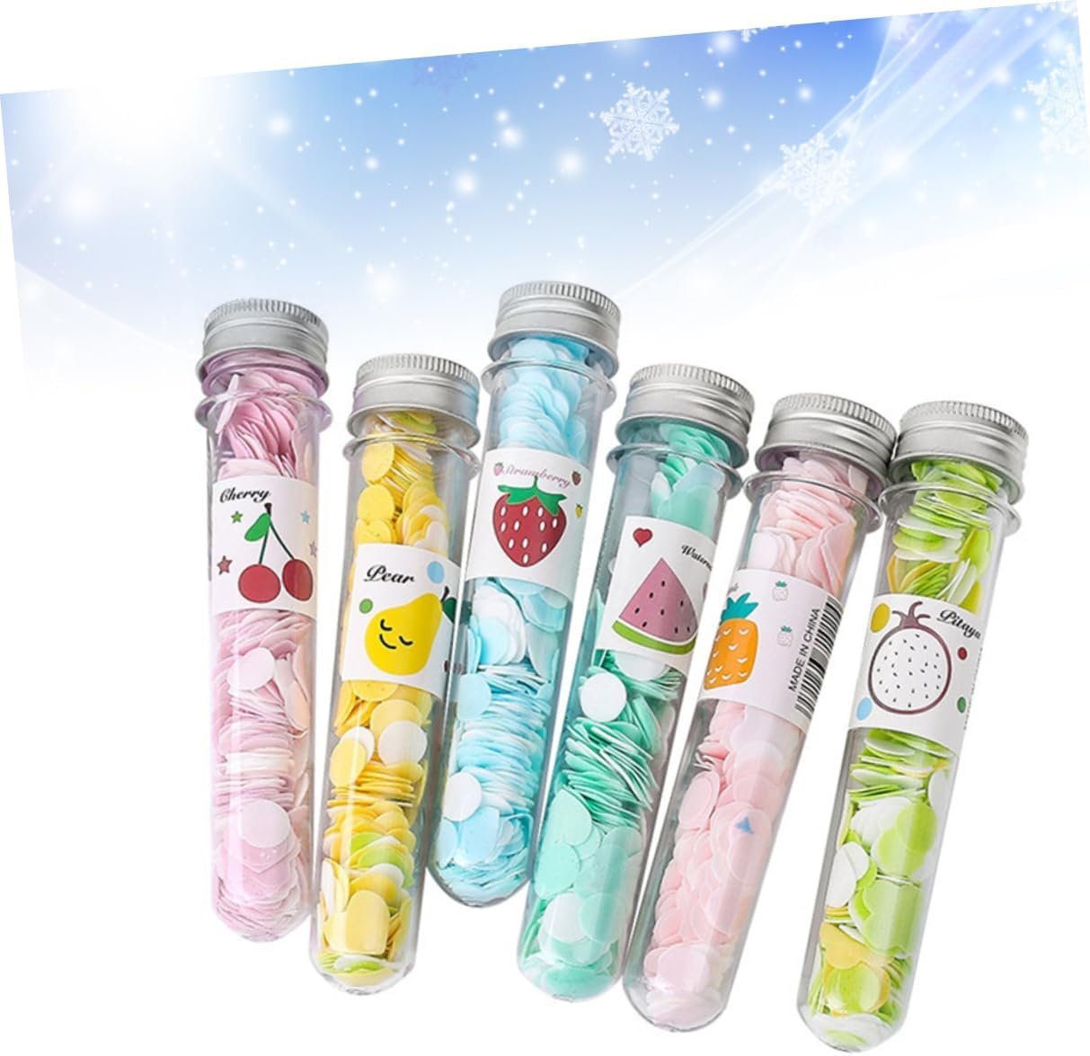 Yardwe 6Pcs Portable Soap Paper Disposable Soap Flakes Soap Paper for Hand Washing Travel Sheets for Home Travel and Outdoor Activities Random Pattern Sheets image number 2