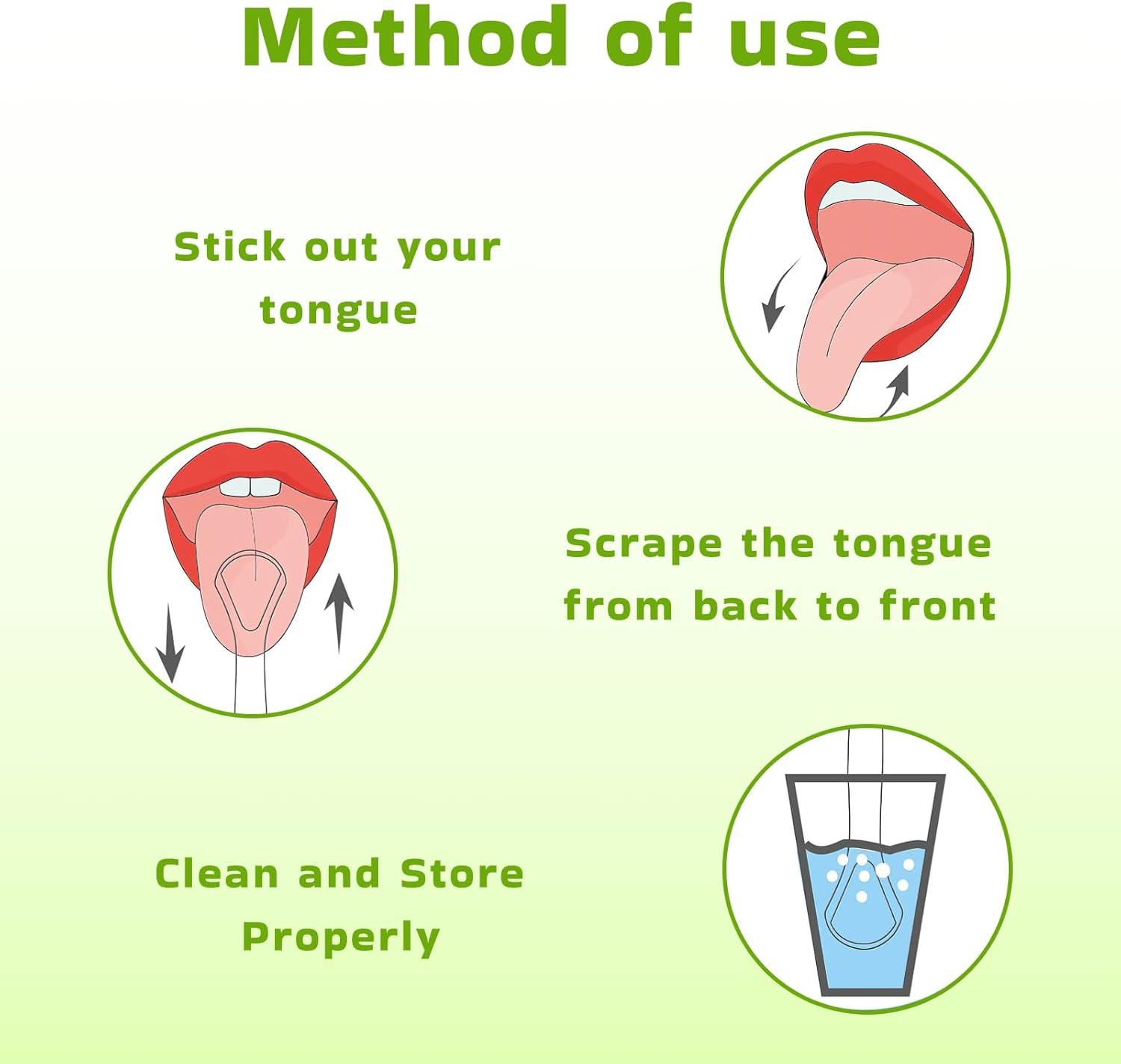 2-Pack Tongue Scrapers: Stainless Steel Tools for Adults & Kids, Help Combat Bad Breath & Boost Oral Hygiene (Bpa-Free, with Cases) image number 4