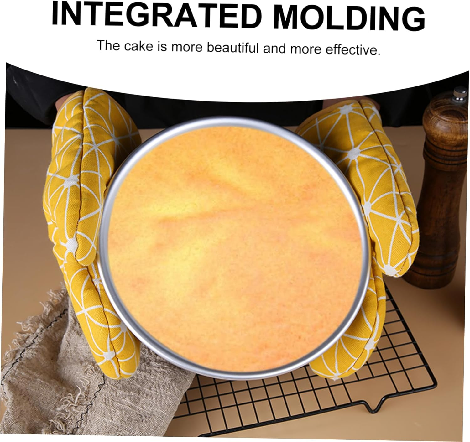 UTHCLO 4 Inch Tall Cake Mold Chiffon Cake Baking Pan Baking Mold for DIY Mould Casting Mold Easy Clean image number 4