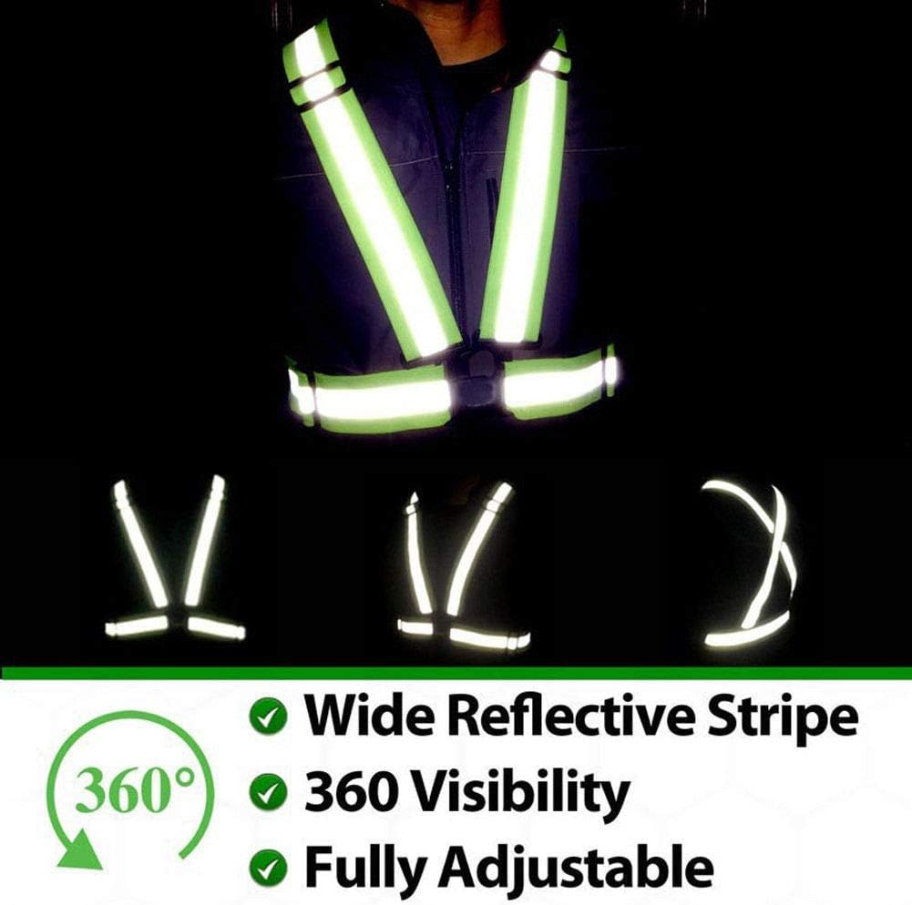 SENRISE Reflective Night Running Vest, Neon Yellow, Blue, Orange, Pink, One Size, 360&deg; Visibility, Adjustable, Lightweight, Unisex Adults & Children, Outdoor Enthusiasts, Vest - Blue image number 4