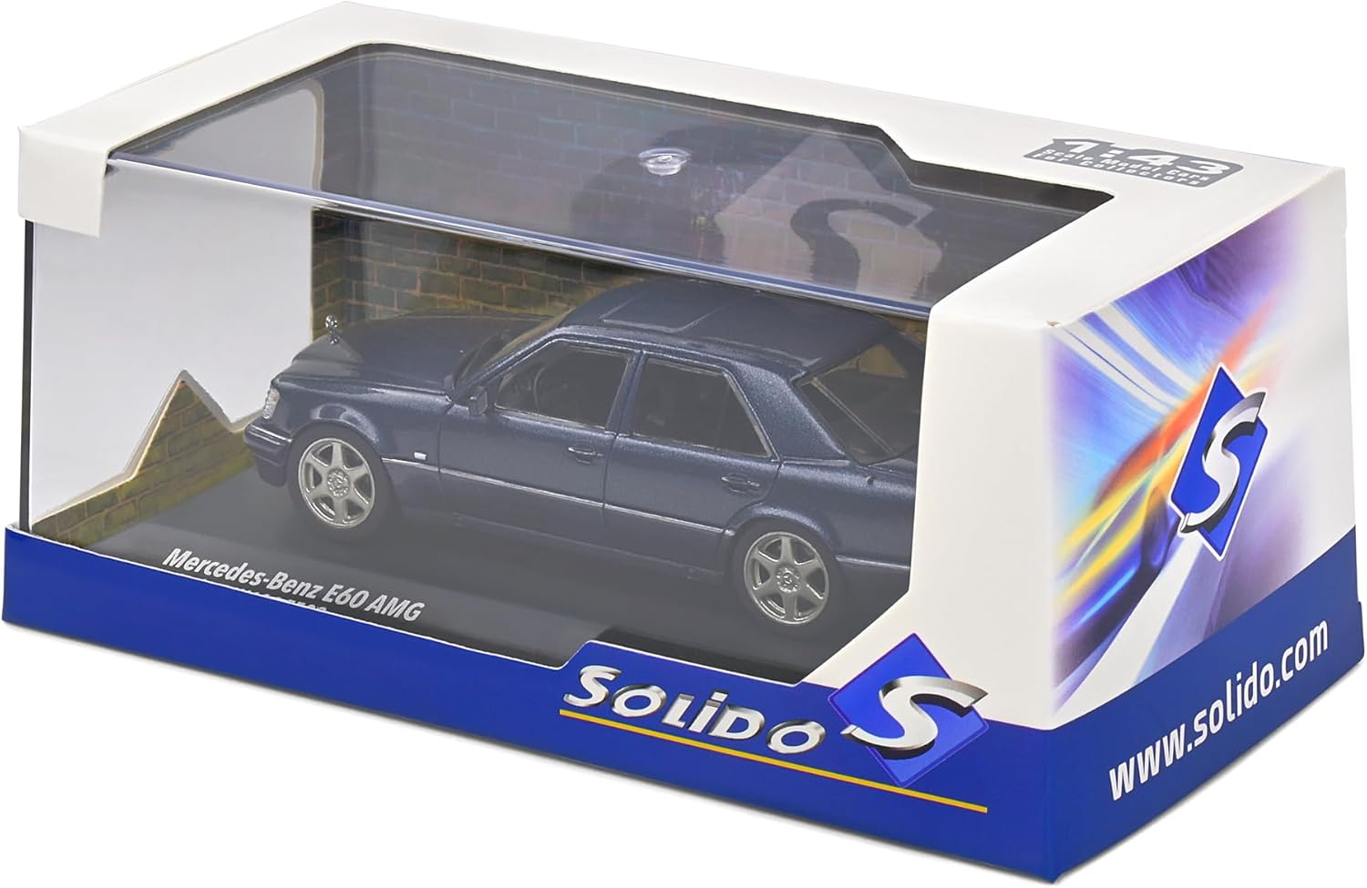 Solido 1:43 Mercedes-Benz W124 E60 AMG Blue 1994 image number 2
